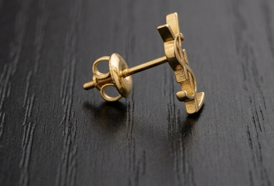 Gold earrings