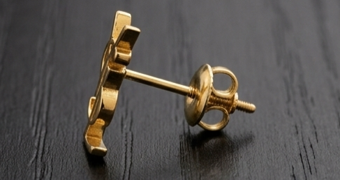 Gold earrings