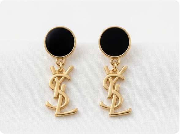 Black & Gold earrings