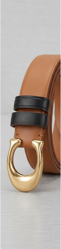 Brown leather belt