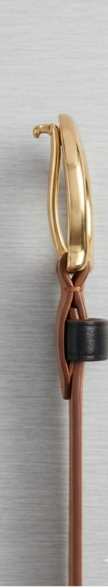Brown leather belt