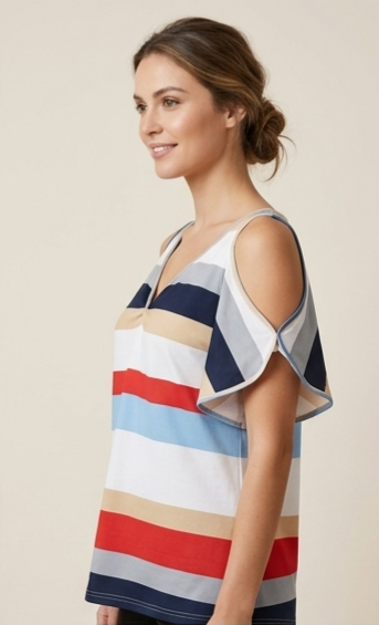 Short sleeve off shoulder